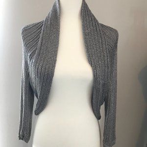 White House black market silver shimmer shawl